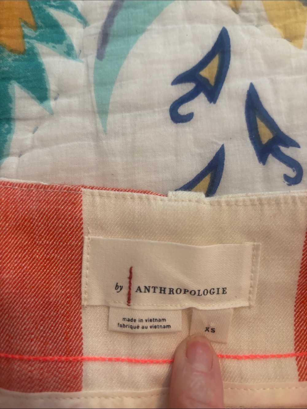 Anthropologie Coral and Cream Striped Maxi Skirt - Picture 6 of 7